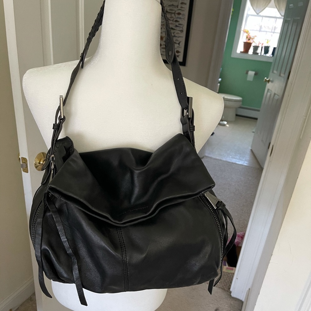 Black hobo handbag